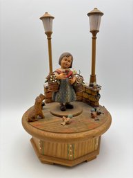 Vintage ANRI Thorens Movement 'River Seine' Made In Switzerland Music Box 10'