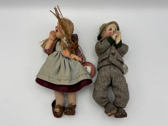 Antique Austrian Innsbruck Figurine Ski Mountain Dolls Ullr 7.5'