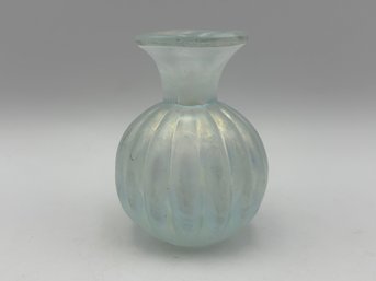 Vintage Slivestri Opalescent Glass Bud Vase 3.5'