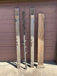 Antique Architectural Salvage Wood Accent Pieces Lot