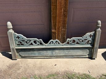 Architectural Salvage Large Antique Wood Wooden Hand Carved Moulding 5.9FT