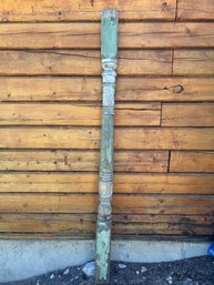 Architectural Salvage Large Antique Wood Wooden Hand Carved Moulding Post Beam
