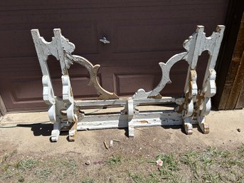 Architectural Salvage Large Antique White Wood Wooden Hand Carved Moulding