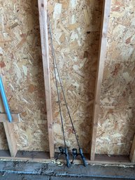 Pair Of Two Shakespeare Fishing Poles W 2500ULX Microspin Reels