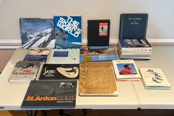 Lot Of Vintage Ski And Skiing Books, The American Ski Annual 40-50's