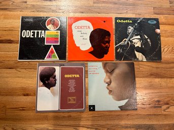 Lot Of 5 Vintage Odetta Folk Jazz Record LPs