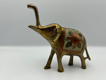 Vintage Boho Brass Elephant Figurine Decor