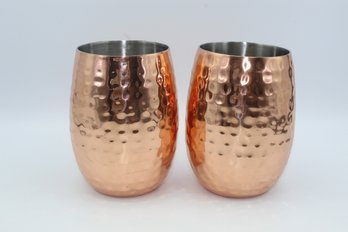 Pair Of 5' Copper Mule Mugs