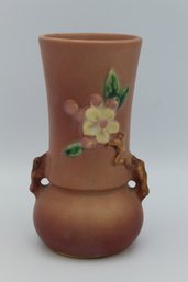 Vintage 6.25' Roseville Pottery Vase Apple Blossom Bud 381-6