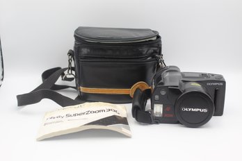 Vintage Olympus Infinity SuperZoom 300 35mm SLR Film Camera (Untested) W/ Accessories