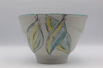 Floral Pottery Bowl By Nancy Jones