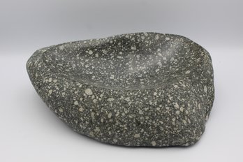Heavy Volcano Porphyry Stone Dish Rock Basin Art Piece By Karl Hufbauer