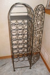 Tall Floor Standing Metal Wine Cabinet Rack Jail