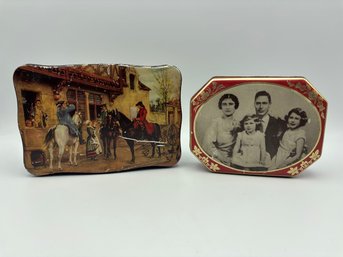 Antique Vintage Riley Toffee Tin Lot Of 2