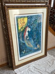Marc Chagall Signed & Numbered Framed Lithograph Art 'The Wedding' 69/375 With COA - 43' X 58'