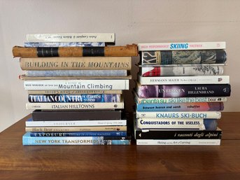 Large Lot Of Vintage Ski / Outdoor / Mountain  European Books