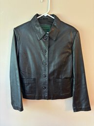 Vintage Serrano Leather Women's Black Leather Jacket Size Medium