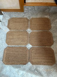 Set Of 6 Jute Rattan Table Place Mats