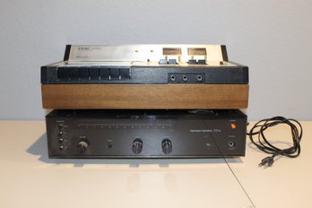 TEAC A-17OS Stereo Cassette Deck & Harman Kardan 230e Stereo Receiver (Tested & Working)