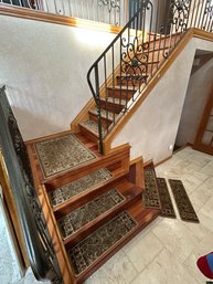 Set Of Stair Treads And Area Rugs (15 Small, 2 Large, 1 Half Octagon Mat)