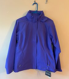 Women's Small Purple Packalble Rain Jacket New With Tags