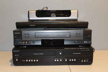 Lot Of VCR, DVD, Blue Ray, IHome Speaker Combo Player Set