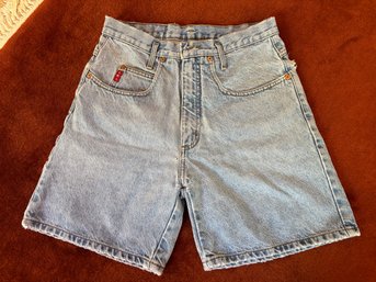 Vintage Lei Denim Women's Whitewash Riding Shorts Size Small