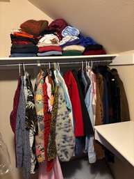 Huge Lot Of Mostly Women's Clothing Sizes 6-10 - Sweaters, Jackets, Blouses, Ski Suit Etc