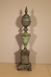 Ornate Decor Standing Finial Bronze Table-Top Sculpture