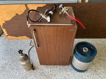 Sanyo Kegerator With CO2 Bottle (partially Full) & Manual Pump