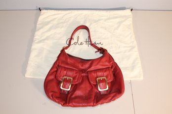 Vintage Cole Haan Womens Red Purse Bag W Dust Bag