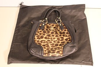 Vintage Bill Brass Handbag Purse (Cheetha Print)