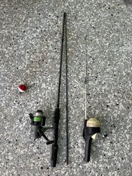 Lot Of 2 Fishing Poles - Vintage Zebco Jonny Quest & Kids Pole