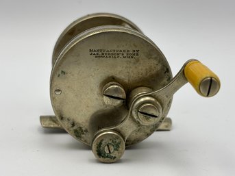 James Heddon & Sons No. 40 German Silver Circa-1917 Jas. Heddon's Sons Fishing Reel