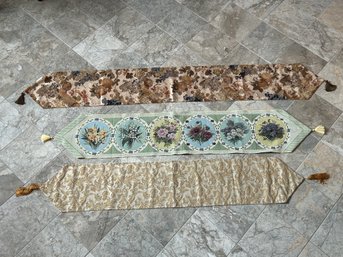 Lot Of 3 Classic Floral Table Runners