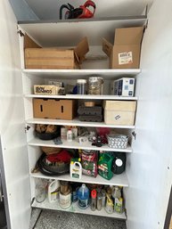 Huge Lot Of Garage / Auto / Garden  Household Items In 7 X 4 Ft Cabinet