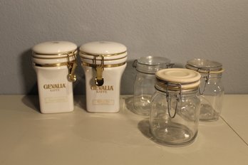 Lot Of Sealed Jars - Gevalia Coffee, Ball, Etc
