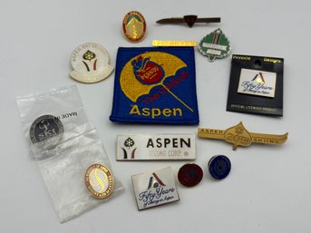 Lot Of Vintage Aspen Colorado Aspen Ski Pins 70's 80's 90's