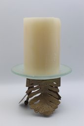 Candle Holder Decoration Leaf Metal Decor