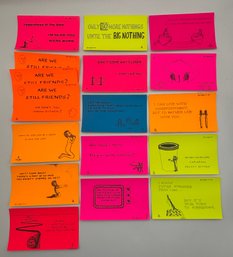 Vintage 1970s Psychedelic Pop Art Colors Pot Shots Humor Postcard Lot