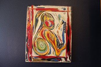 30 X 24 Colorful Abstract Canvas Panting By J. Randall