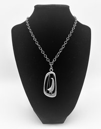 Irvin And Bonnie Burkee Sterling Silver American Modernist Necklace Vintage Burkee