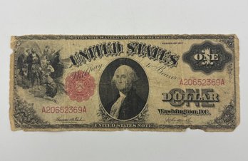 Antique Circulated 1917 $1 Dollar Bill Legal Tender