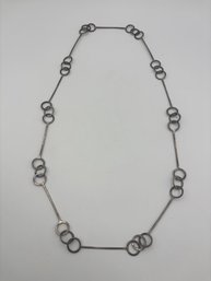Vintage Sterling Silver Chainlink Long Necklace 31'