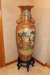 Extra Large 4FT Vintage Chinese Oriental Porcelain Floor Vase