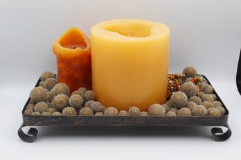 Tabletop Decor Candle Holder With Decorative Candles