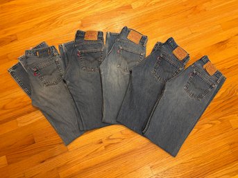 LOT OF 5 Vintage 90s YTK Levi's 501xx 501 Shrink To Fit Raw Denim Size 30x40 & 29x38 Vtg Levi Jeans