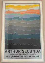 Vintage MCM Mid Century 1976 Lithograph Print Poster Arthur Secunda Framed Poster 38x25 Arras Gallery New York