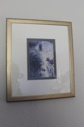 Floral Panting Of Nature, Pond Wall Art - In Gold Frame