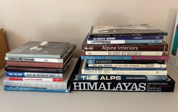 Huge Lot Of Vintage And Modern Coffee Table Ski, Skiing, Alpine, Mountain Mountaineering Books